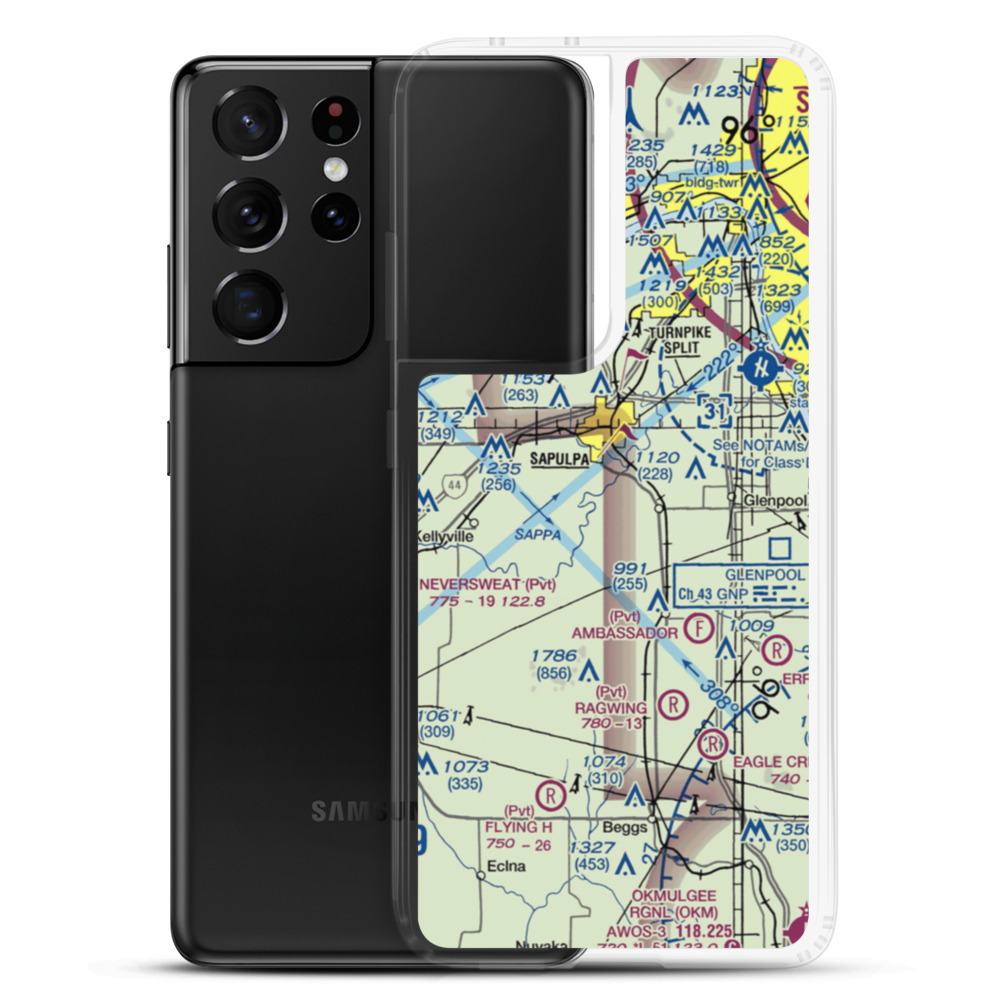 Morris Airport (OL23) VFR Sectional Samsung Case Samsung Galaxy S21 Ultra model shown