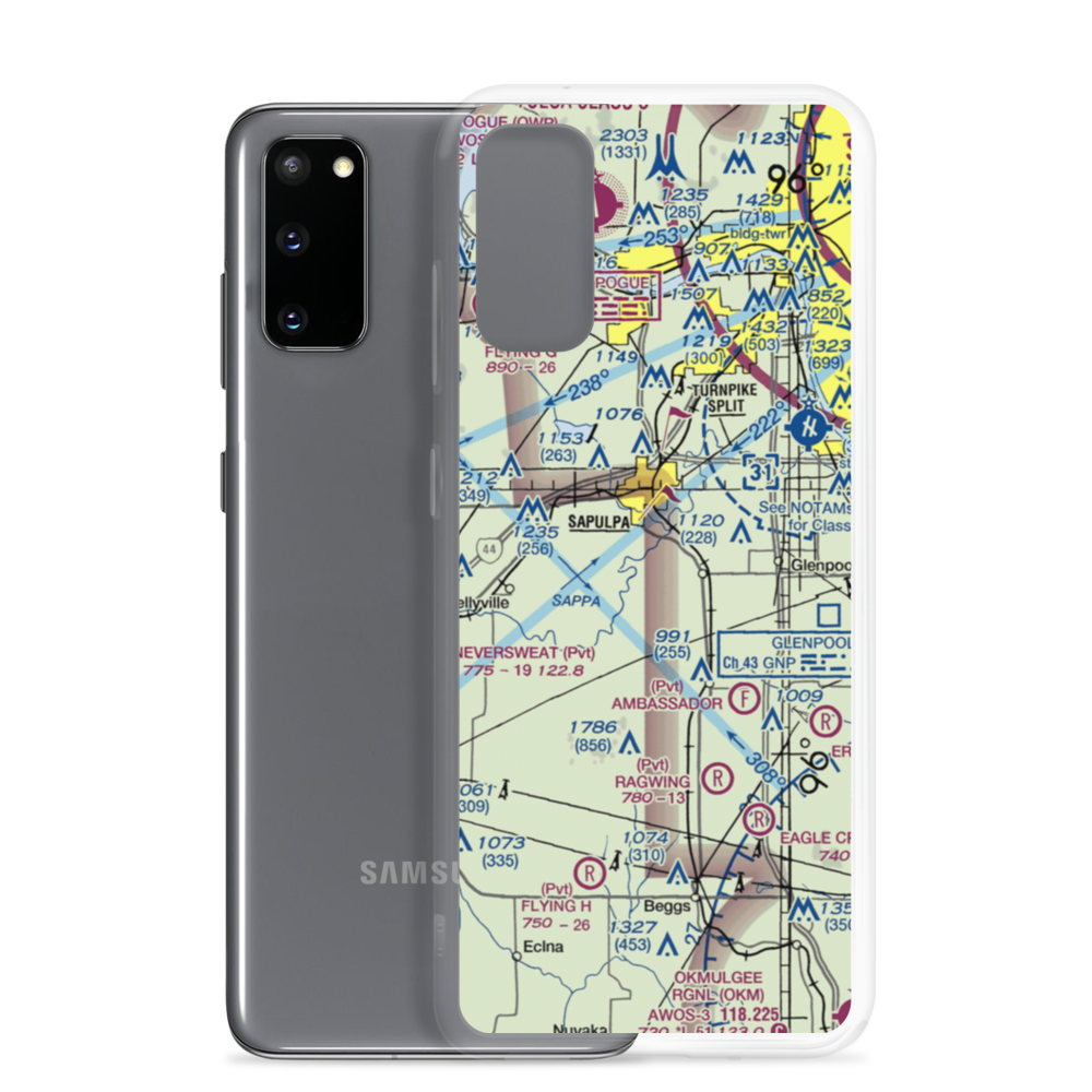 Morris Airport (OL23) VFR Sectional Samsung Case Samsung Galaxy S20 model shown