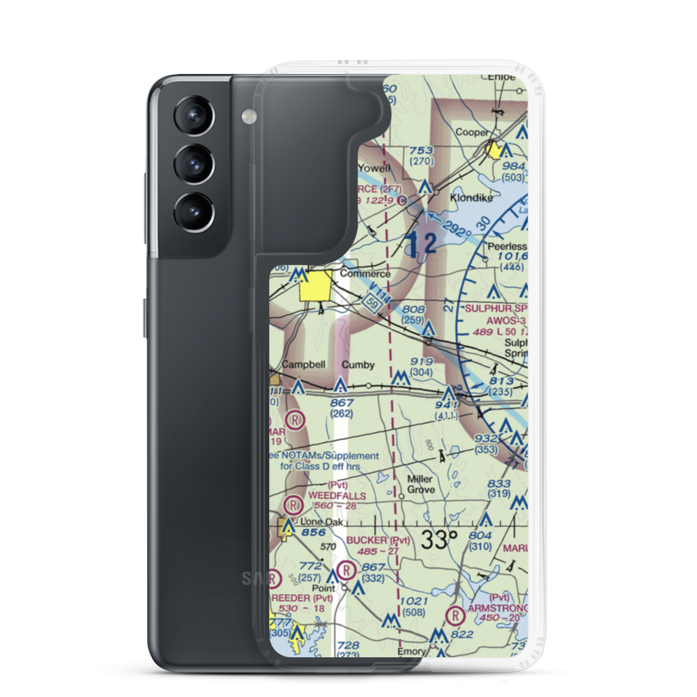Morris Manor Airport (TA06) VFR Sectional Samsung Case Samsung Galaxy S21 model shown