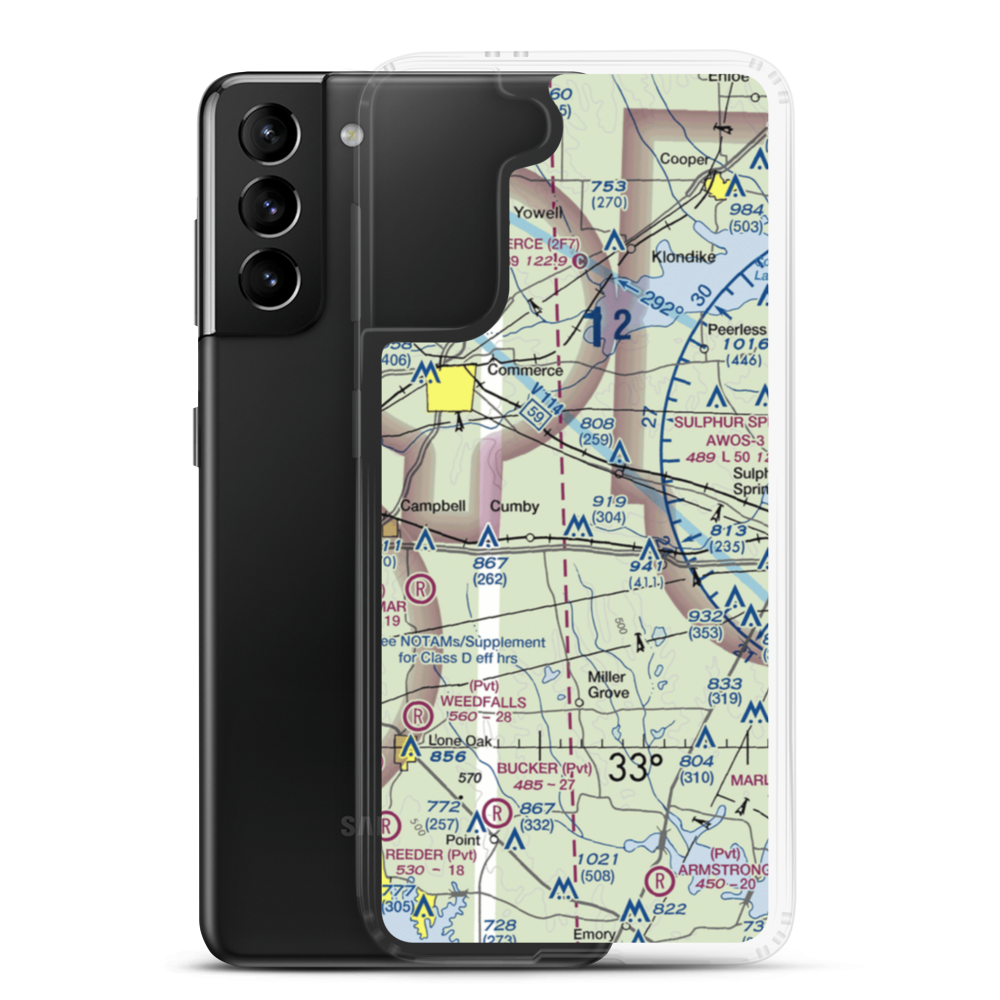 Morris Manor Airport (TA06) VFR Sectional Samsung Case Samsung Galaxy S21 Plus model shown