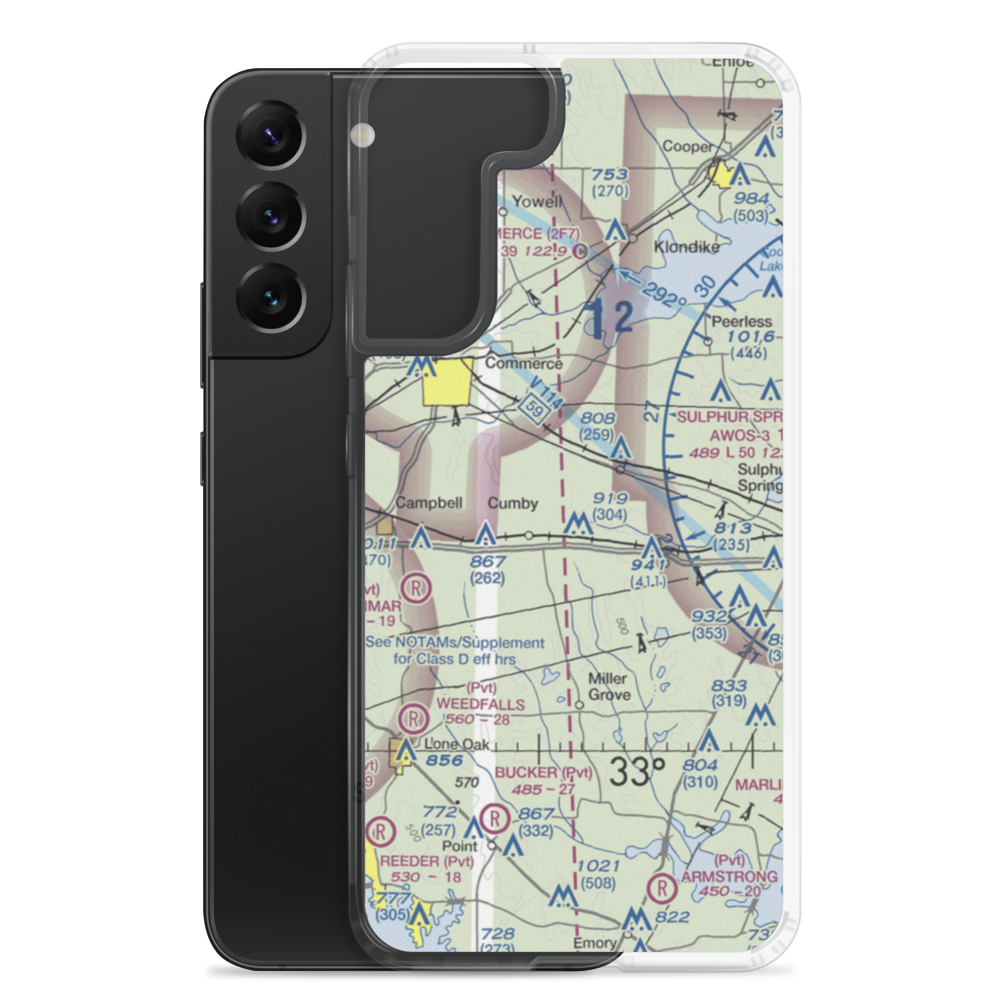 Morris Manor Airport (TA06) VFR Sectional Samsung Case Samsung Galaxy S22 Plus model shown