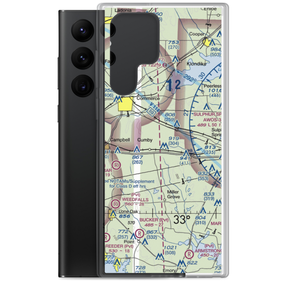 Morris Manor Airport (TA06) VFR Sectional Samsung Case Samsung Galaxy S22 Ultra model shown