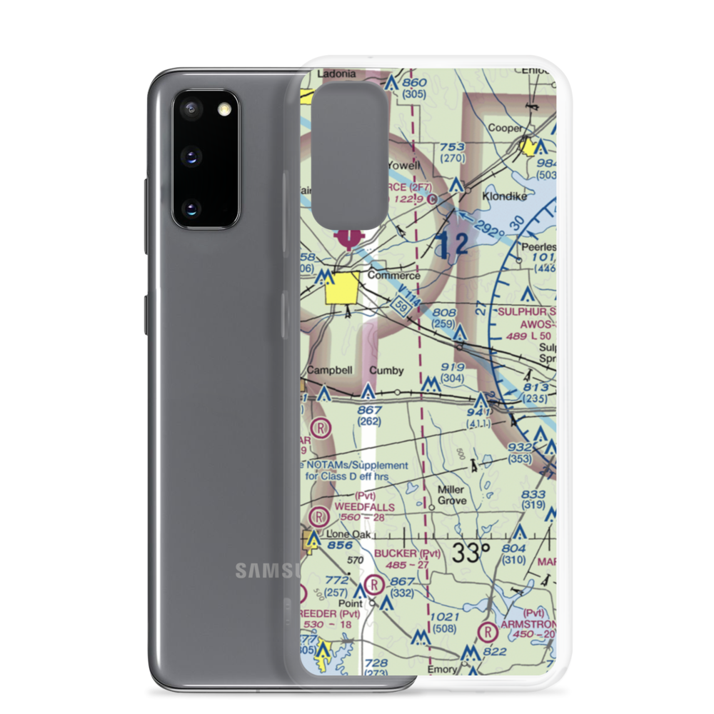 Morris Manor Airport (TA06) VFR Sectional Samsung Case Samsung Galaxy S20 model shown