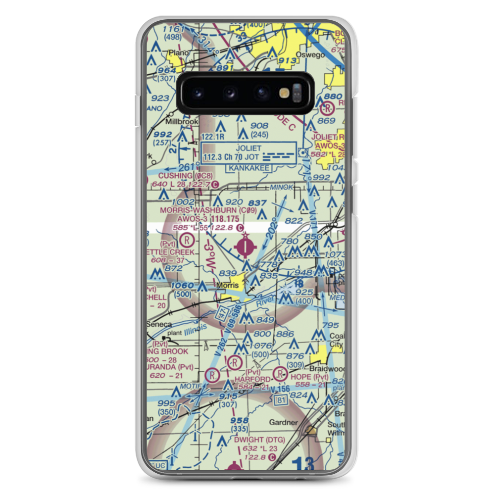 Morris Municipal James R. Washburn field (C09) VFR Sectional Samsung Case Samsung Galaxy S10+ model shown