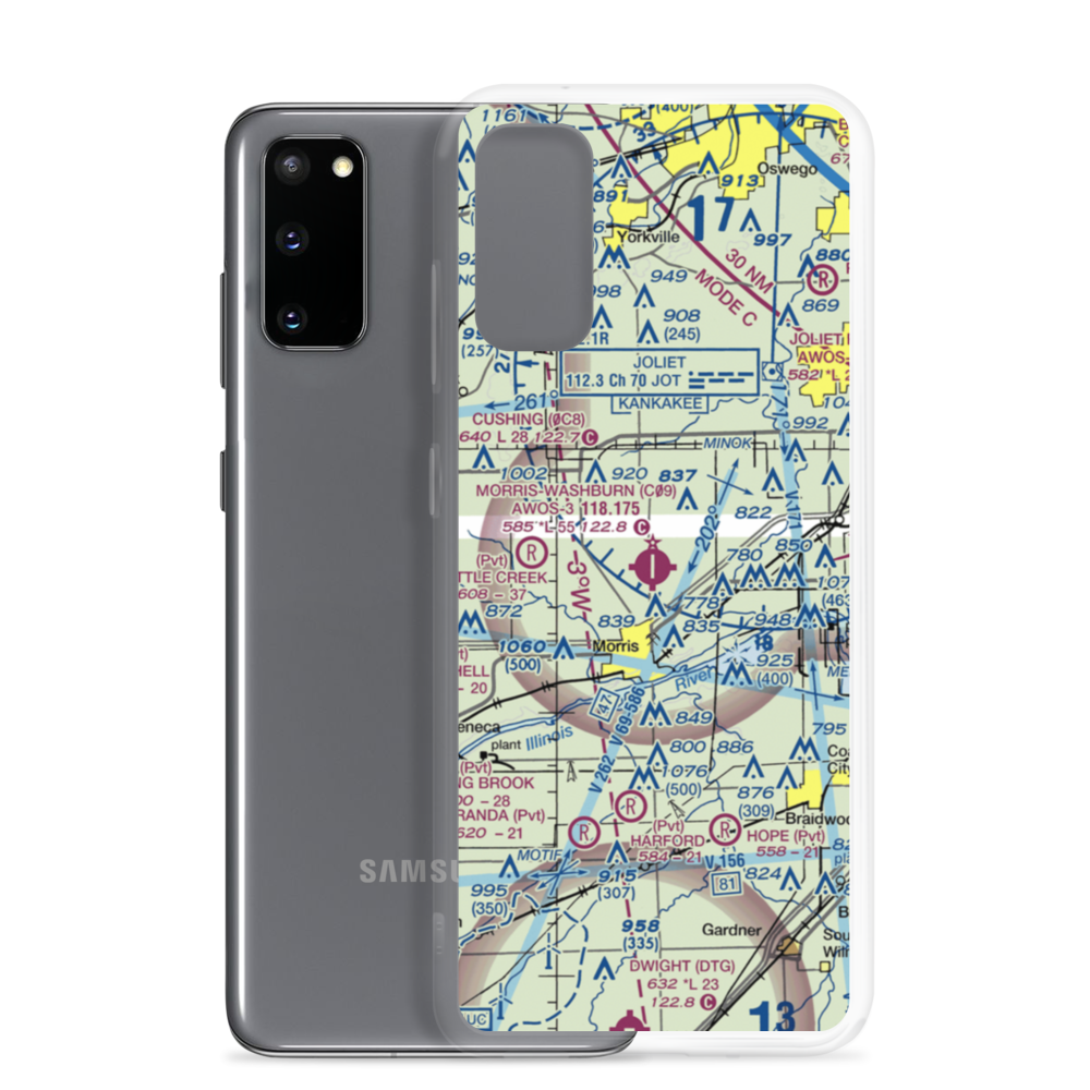 Morris Municipal James R. Washburn field (C09) VFR Sectional Samsung Case Samsung Galaxy S20 model shown