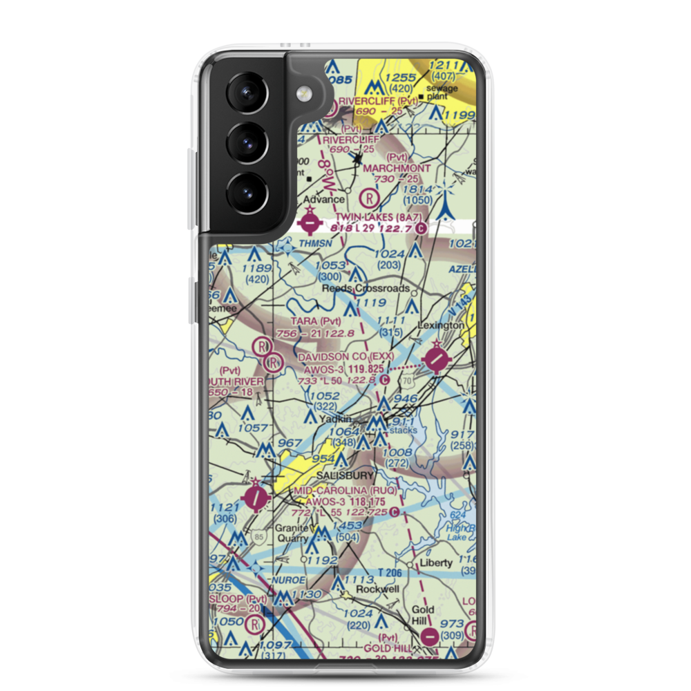 Morrison Field (48NC) VFR Sectional Samsung Case Samsung Galaxy S21 Plus model shown