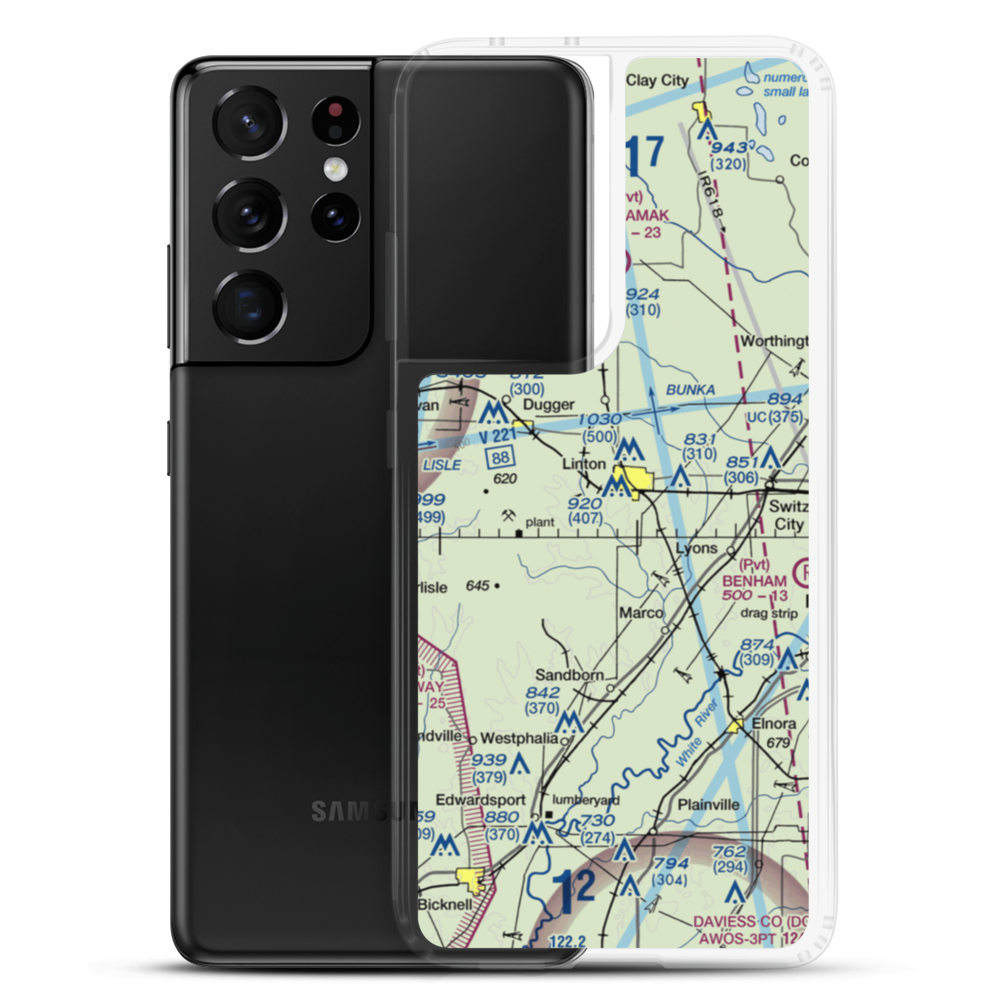 Morrison Flight Park Ultralightport (0IN6) VFR Sectional Samsung Case Samsung Galaxy S21 Ultra model shown