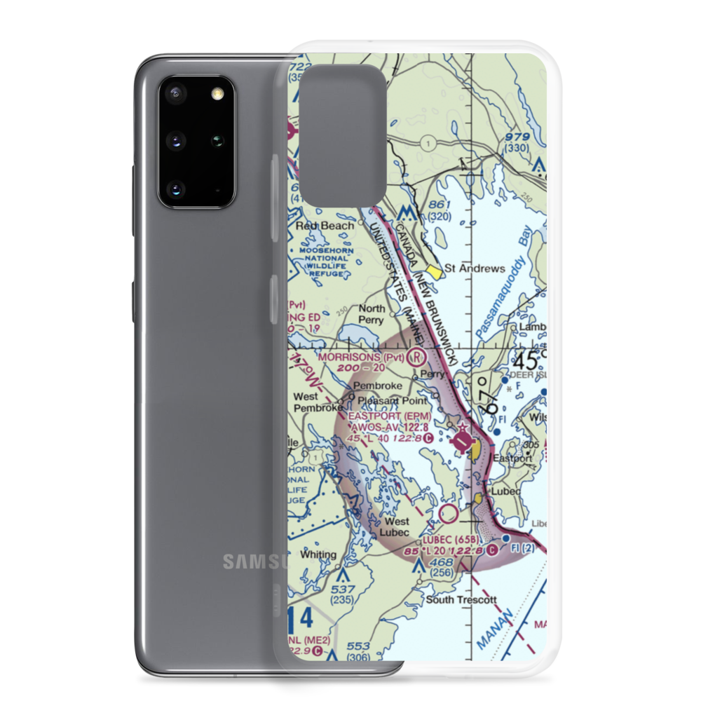 Morrison's Airport (ME88) VFR Sectional Samsung Case Samsung Galaxy S20 Plus model shown