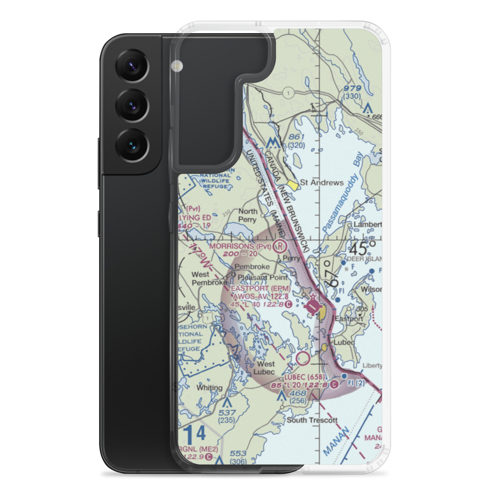 Morrison's Airport (ME88) VFR Sectional Samsung Case Samsung Galaxy S22 Plus model shown