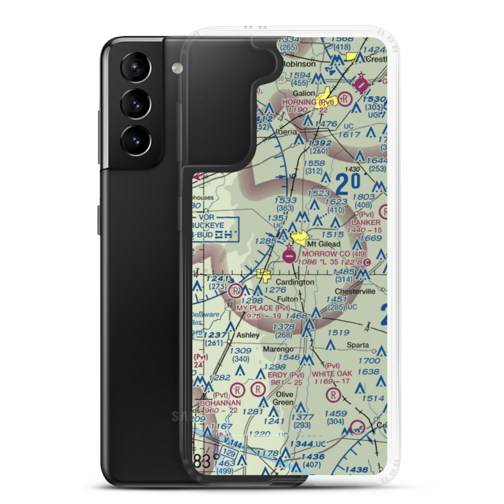 Morrow County Airport (4I9) VFR Sectional Samsung Case Samsung Galaxy S21 Plus model shown