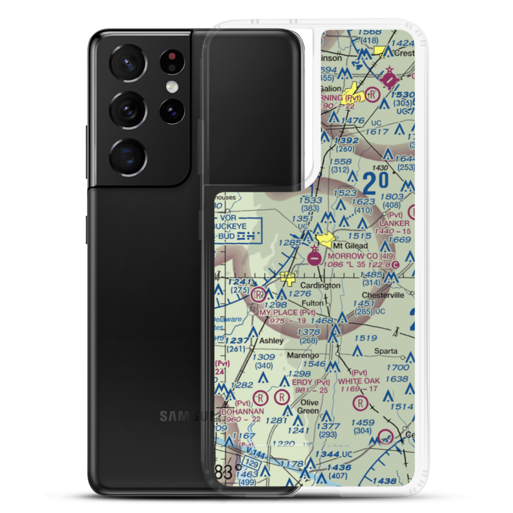 Morrow County Airport (4I9) VFR Sectional Samsung Case Samsung Galaxy S21 Ultra model shown