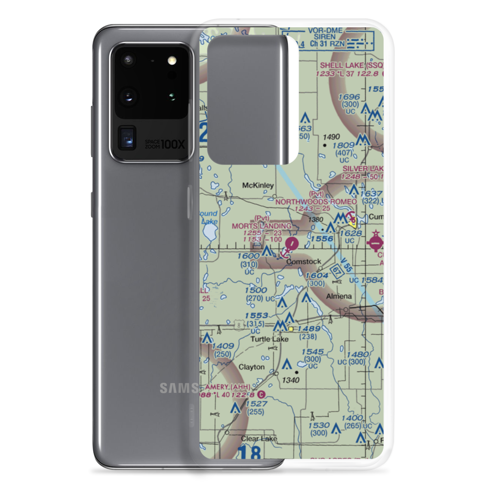 Mort's Landing Airport (0WI1) VFR Sectional Samsung Case Samsung Galaxy S20 Ultra model shown