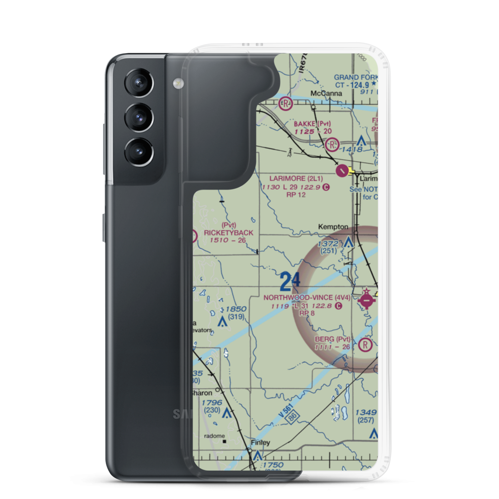 Morten Airport (62ND) VFR Sectional Samsung Case Samsung Galaxy S21 model shown