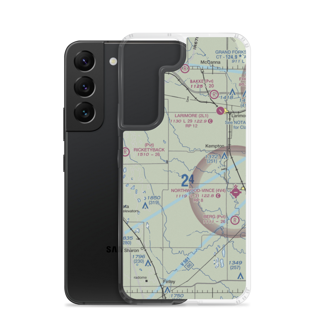 Morten Airport (62ND) VFR Sectional Samsung Case Samsung Galaxy S22 model shown
