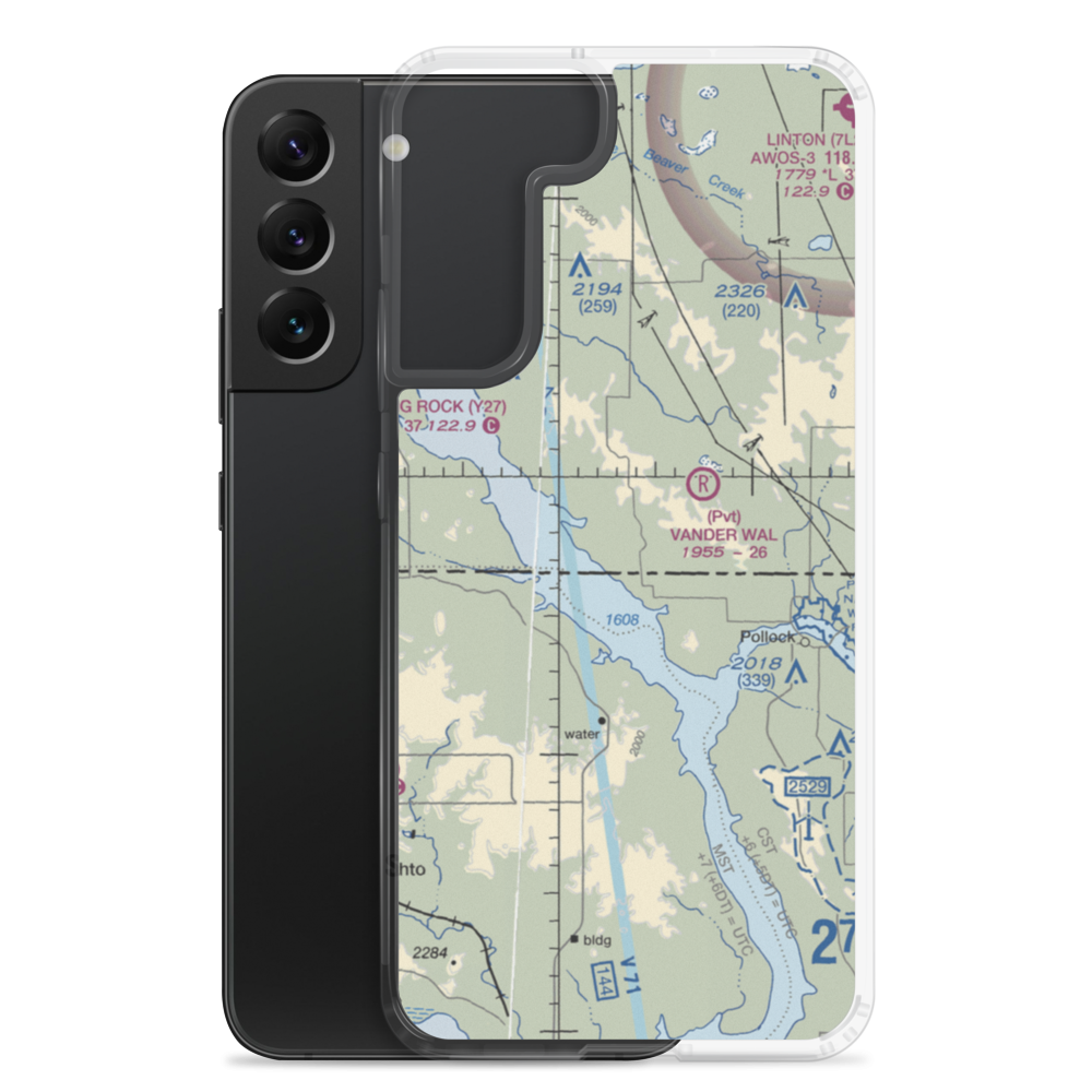 Moser Airstrip (NA54) VFR Sectional Samsung Case Samsung Galaxy S22 Plus model shown