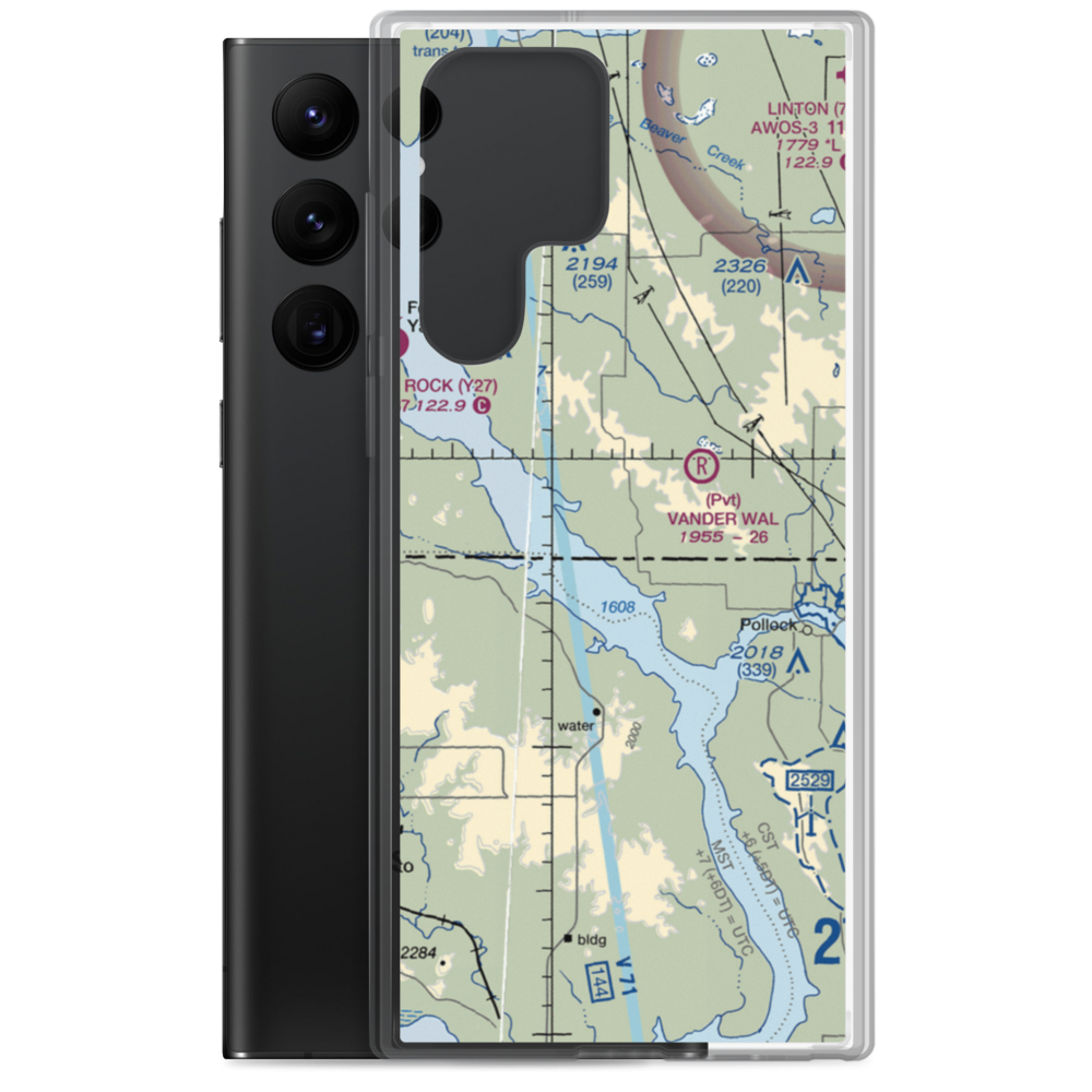 Moser Airstrip (NA54) VFR Sectional Samsung Case Samsung Galaxy S22 Ultra model shown