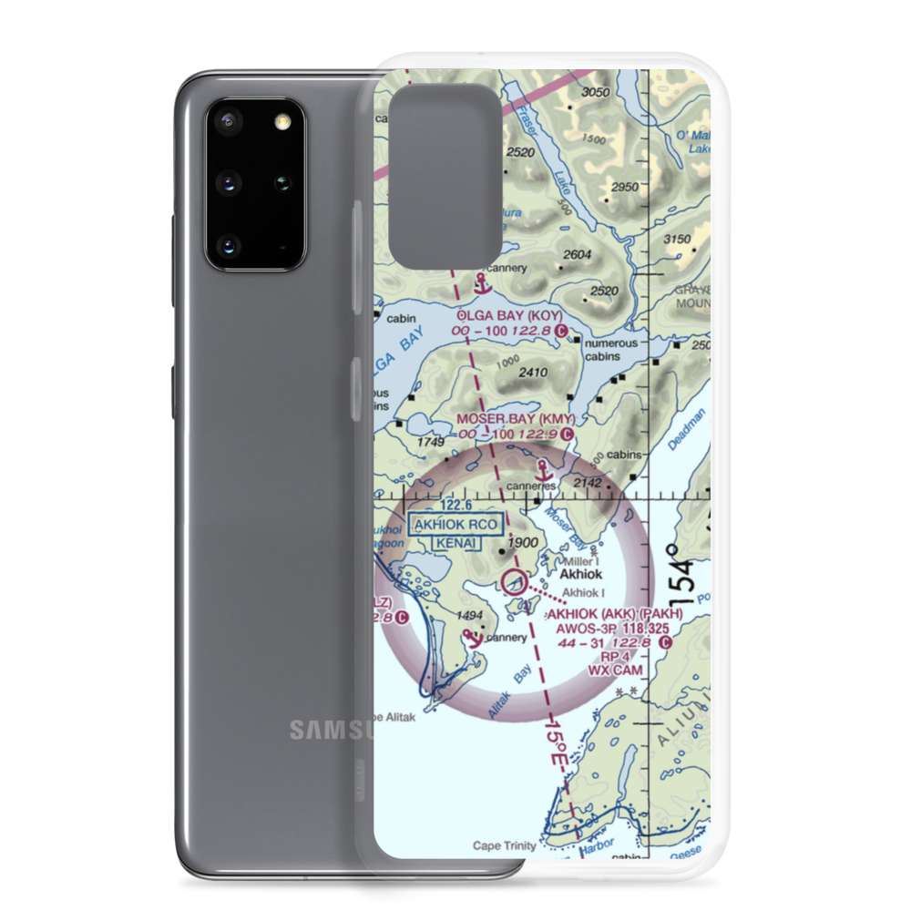 Moser Bay Seaplane Base (KMY) VFR Sectional Samsung Case Samsung Galaxy S20 Plus model shown