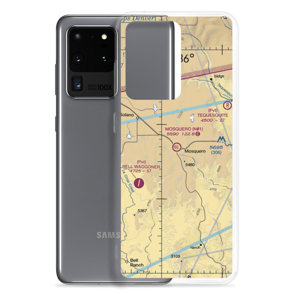 Mosquero Emergency Services Heliport (N01) VFR Sectional Samsung Case Samsung Galaxy S20 Ultra model shown