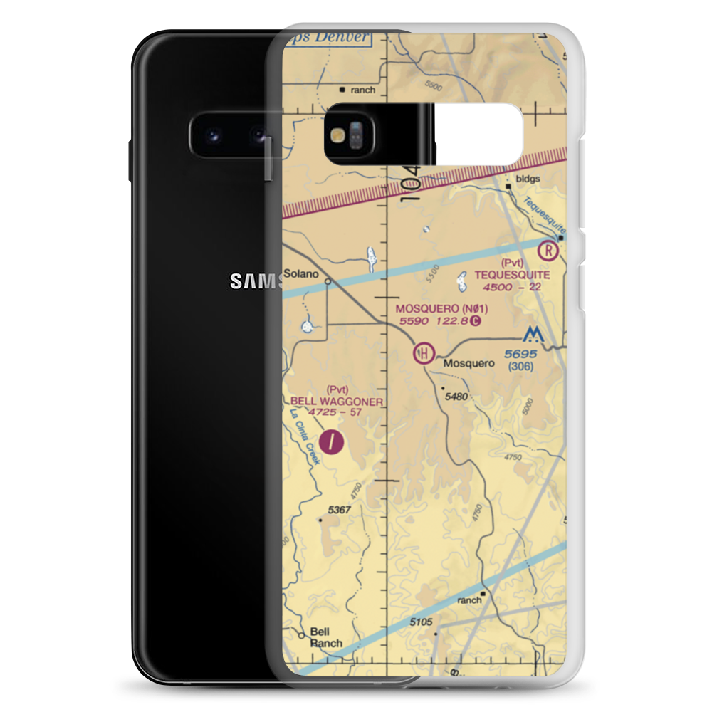 Mosquero Emergency Services Heliport (N01) VFR Sectional Samsung Case Samsung Galaxy S10+ model shown