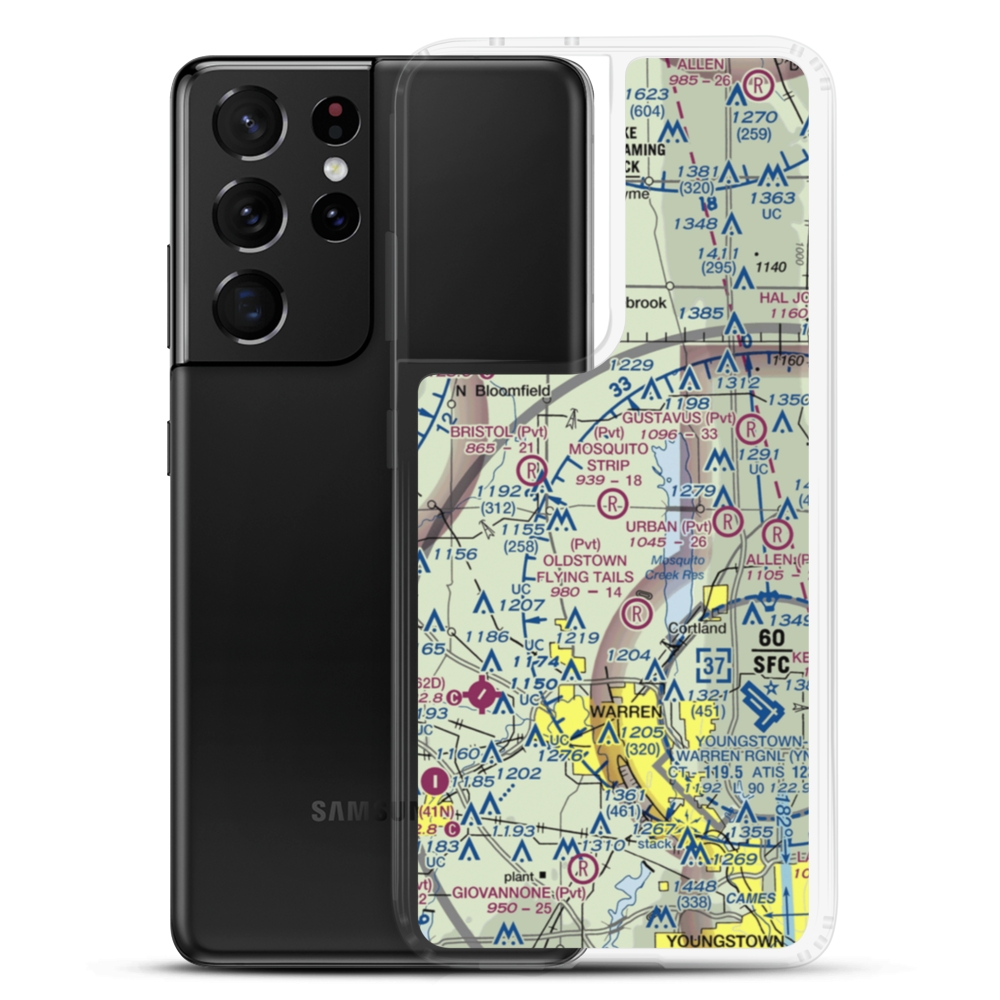 Mosquito Strip Airport (20OH) VFR Sectional Samsung Case Samsung Galaxy S21 Ultra model shown