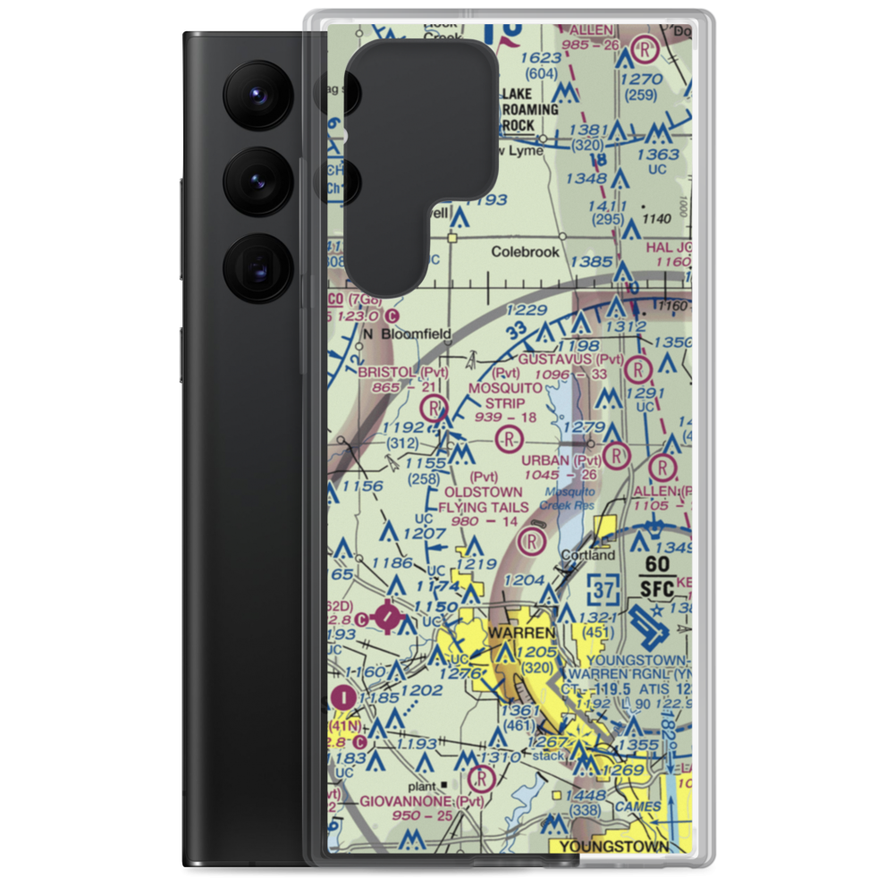 Mosquito Strip Airport (20OH) VFR Sectional Samsung Case Samsung Galaxy S22 Ultra model shown