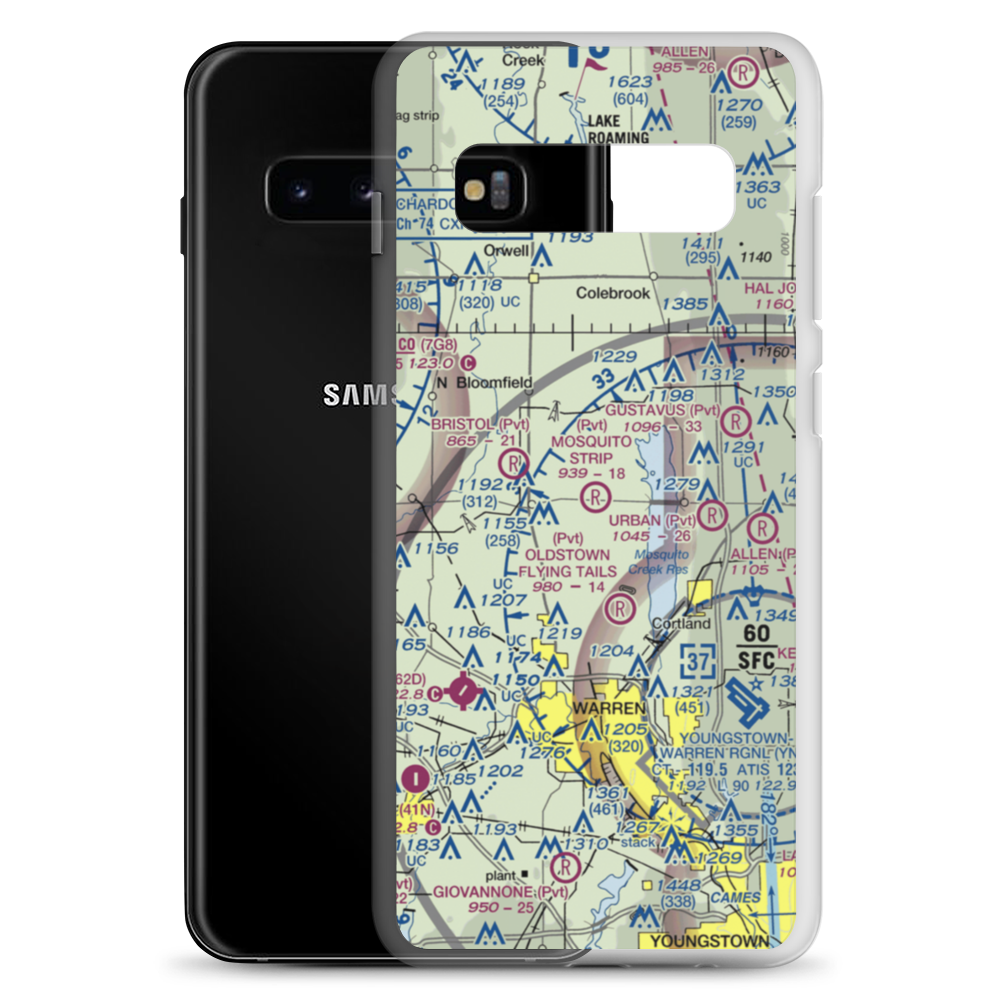Mosquito Strip Airport (20OH) VFR Sectional Samsung Case Samsung Galaxy S10+ model shown