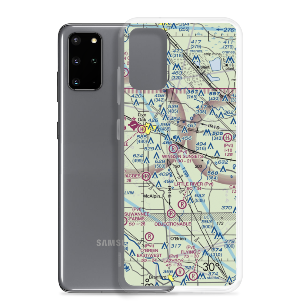 Moss Meadows Airport (45FL) VFR Sectional Samsung Case Samsung Galaxy S20 Plus model shown