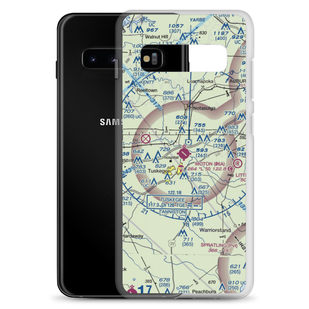 Moton Field Municipal Airport (06A) VFR Sectional Samsung Case Samsung Galaxy S10+ model shown