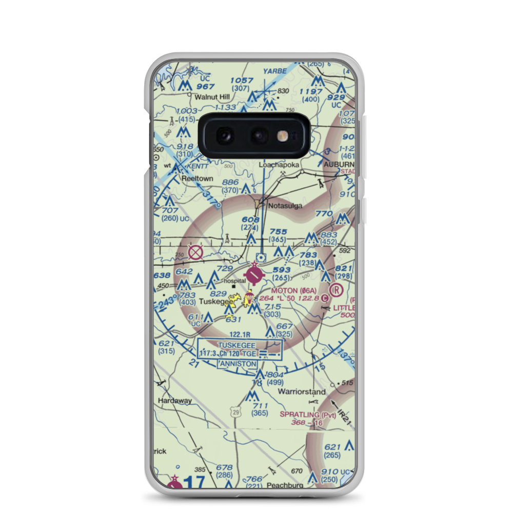 Moton Field Municipal Airport (06A) VFR Sectional Samsung Case Samsung Galaxy S10e model shown