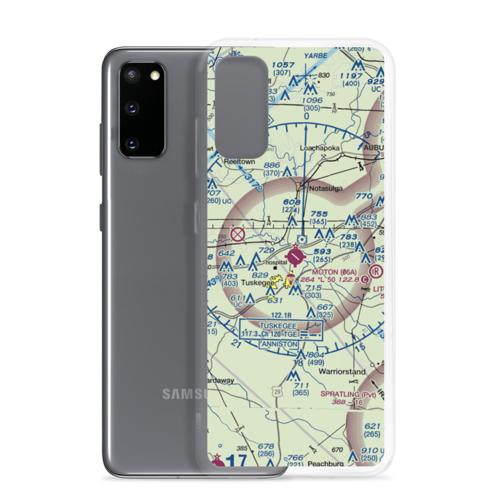 Moton Field Municipal Airport (06A) VFR Sectional Samsung Case Samsung Galaxy S20 model shown
