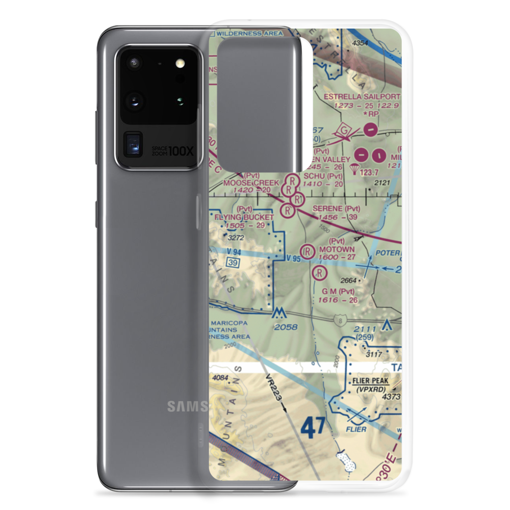 Motown Airport (5AZ6) VFR Sectional Samsung Case Samsung Galaxy S20 Ultra model shown