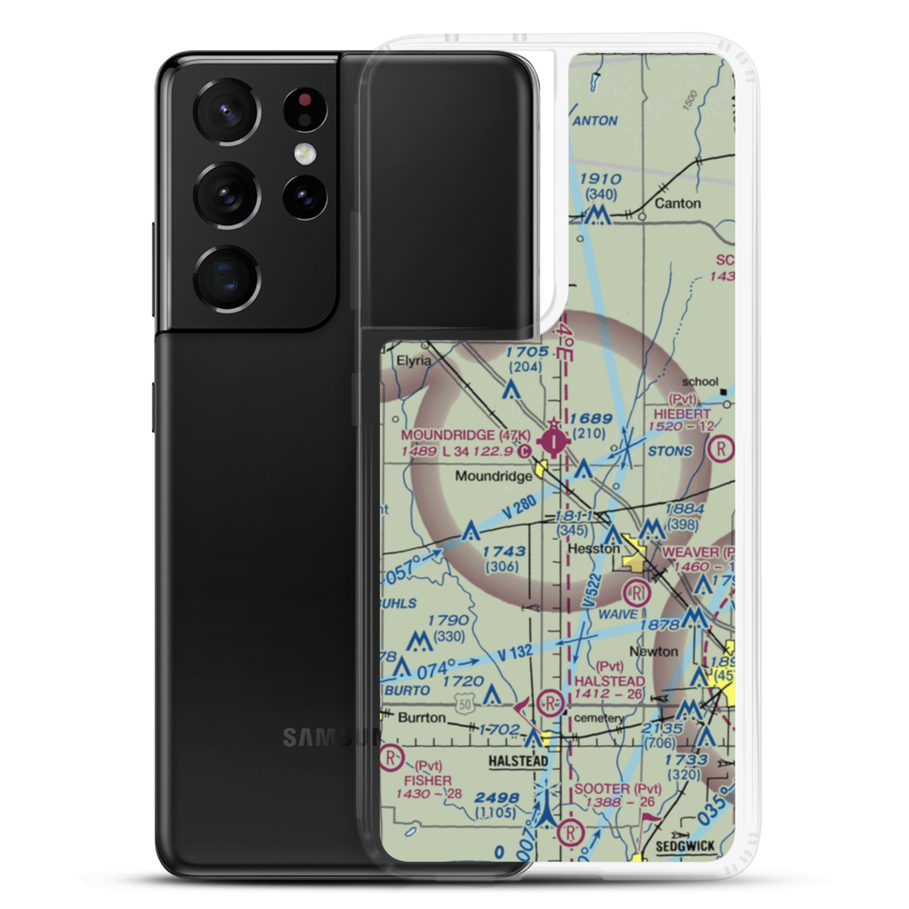 Moundridge Municipal Airport (47K) VFR Sectional Samsung Case Samsung Galaxy S21 Ultra model shown