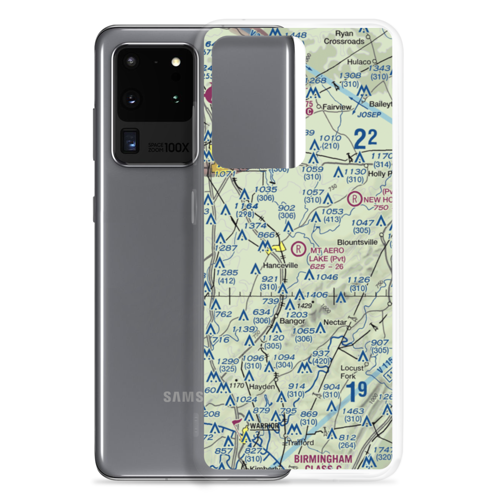 Mount Aero Lake Farm Airport (2AL7) VFR Sectional Samsung Case Samsung Galaxy S20 Ultra model shown