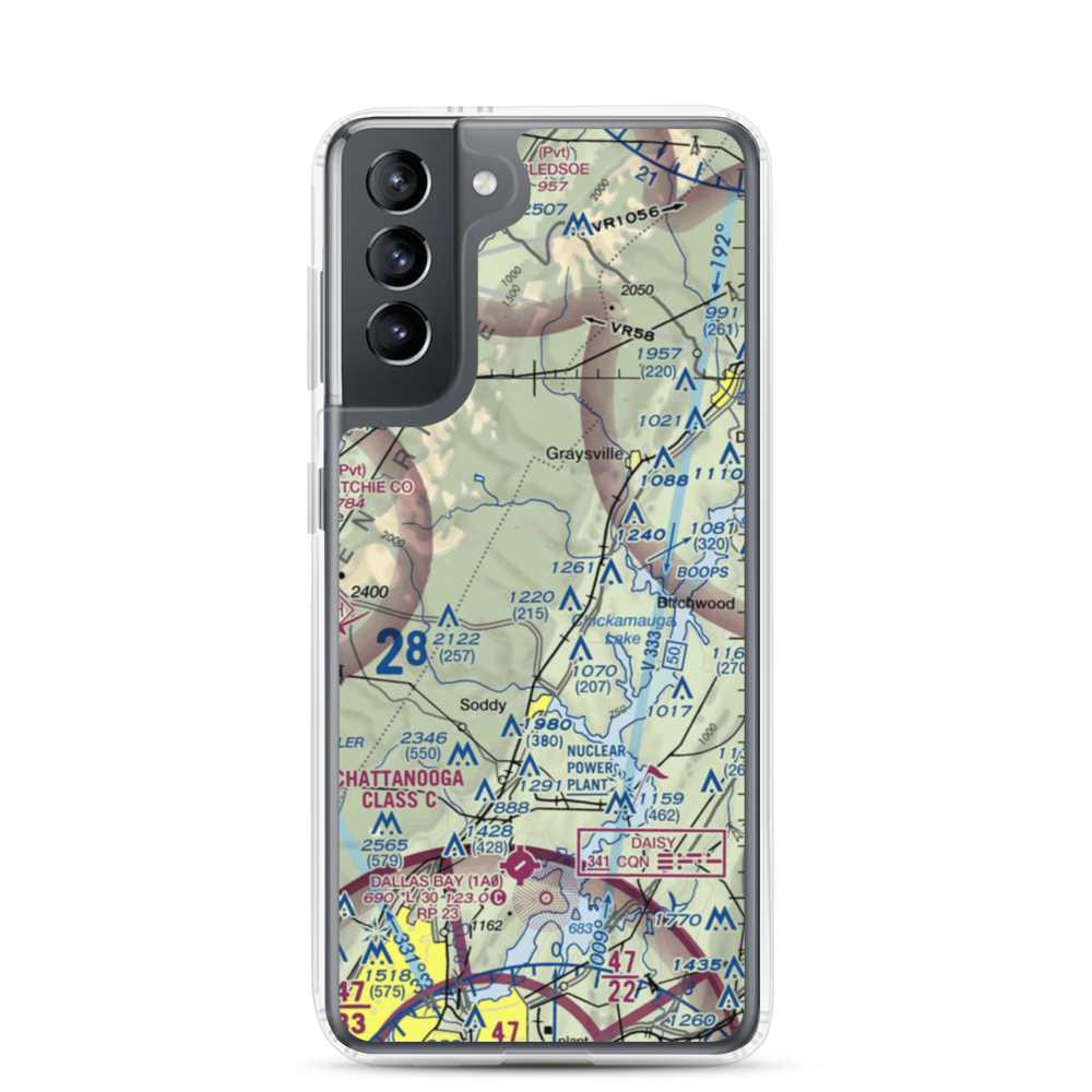 Mount Bakewell Airfield (96TN) VFR Sectional Samsung Case Samsung Galaxy S21 model shown