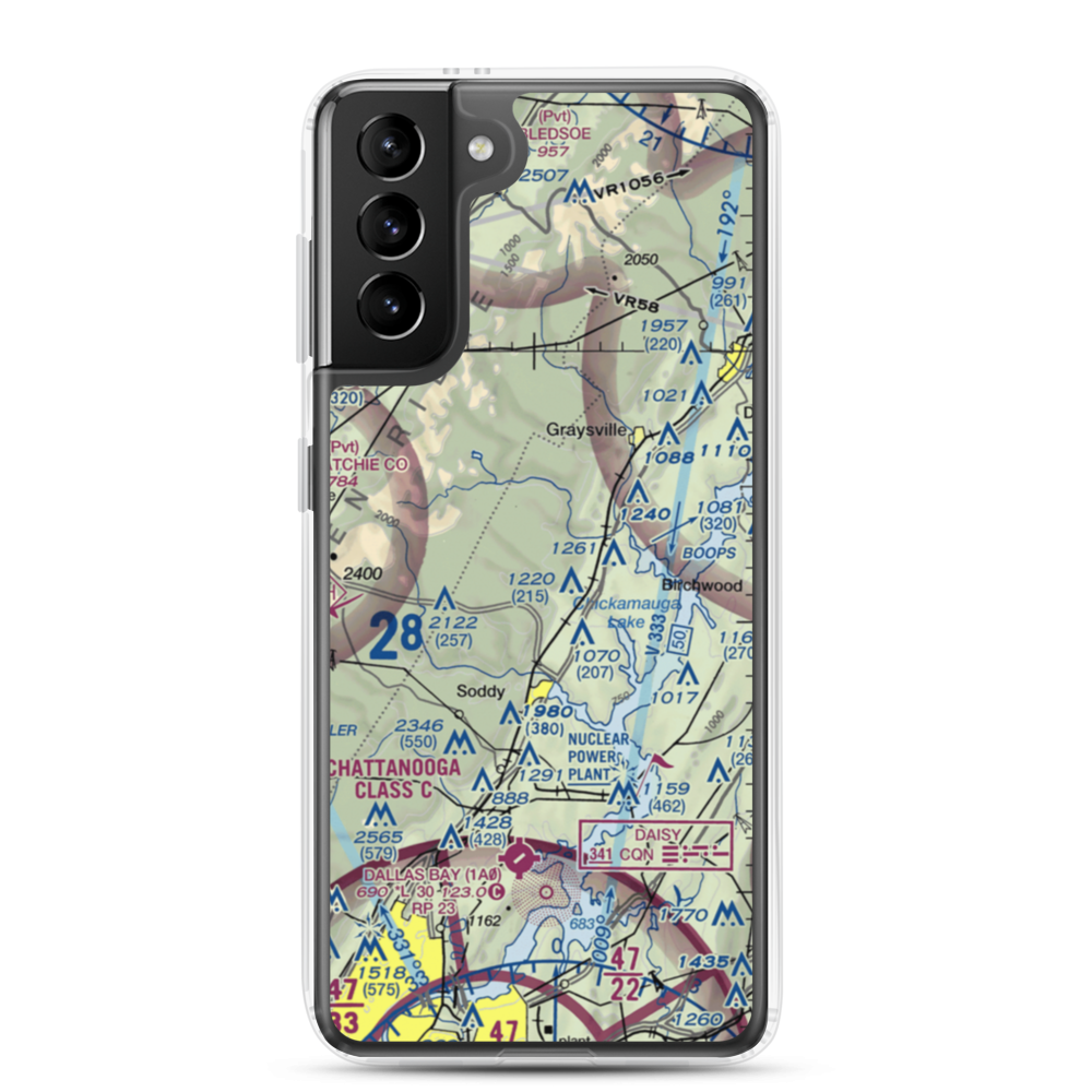 Mount Bakewell Airfield (96TN) VFR Sectional Samsung Case Samsung Galaxy S21 Plus model shown