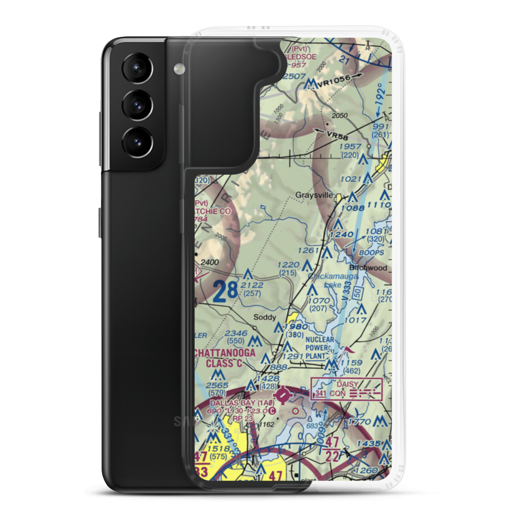 Mount Bakewell Airfield (96TN) VFR Sectional Samsung Case Samsung Galaxy S21 Plus model shown