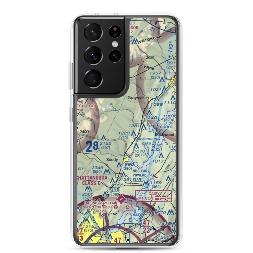 Mount Bakewell Airfield (96TN) VFR Sectional Samsung Case Samsung Galaxy S21 Ultra model shown
