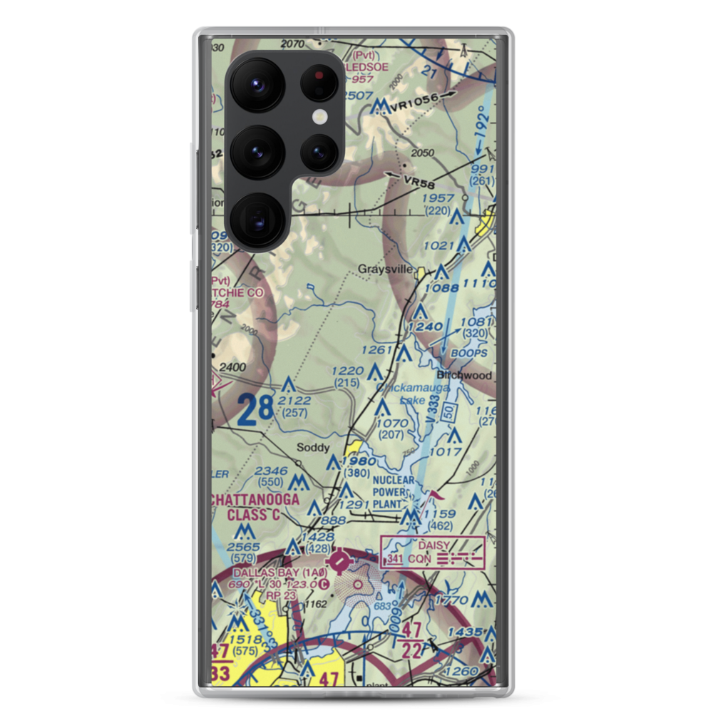 Mount Bakewell Airfield (96TN) VFR Sectional Samsung Case Samsung Galaxy S22 Ultra model shown