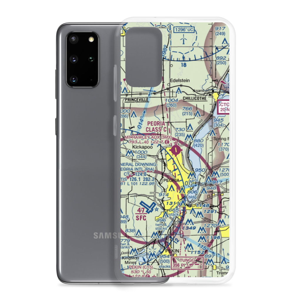 Mount Hawley Auxiliary Airport (3MY) VFR Sectional Samsung Case Samsung Galaxy S20 Plus model shown