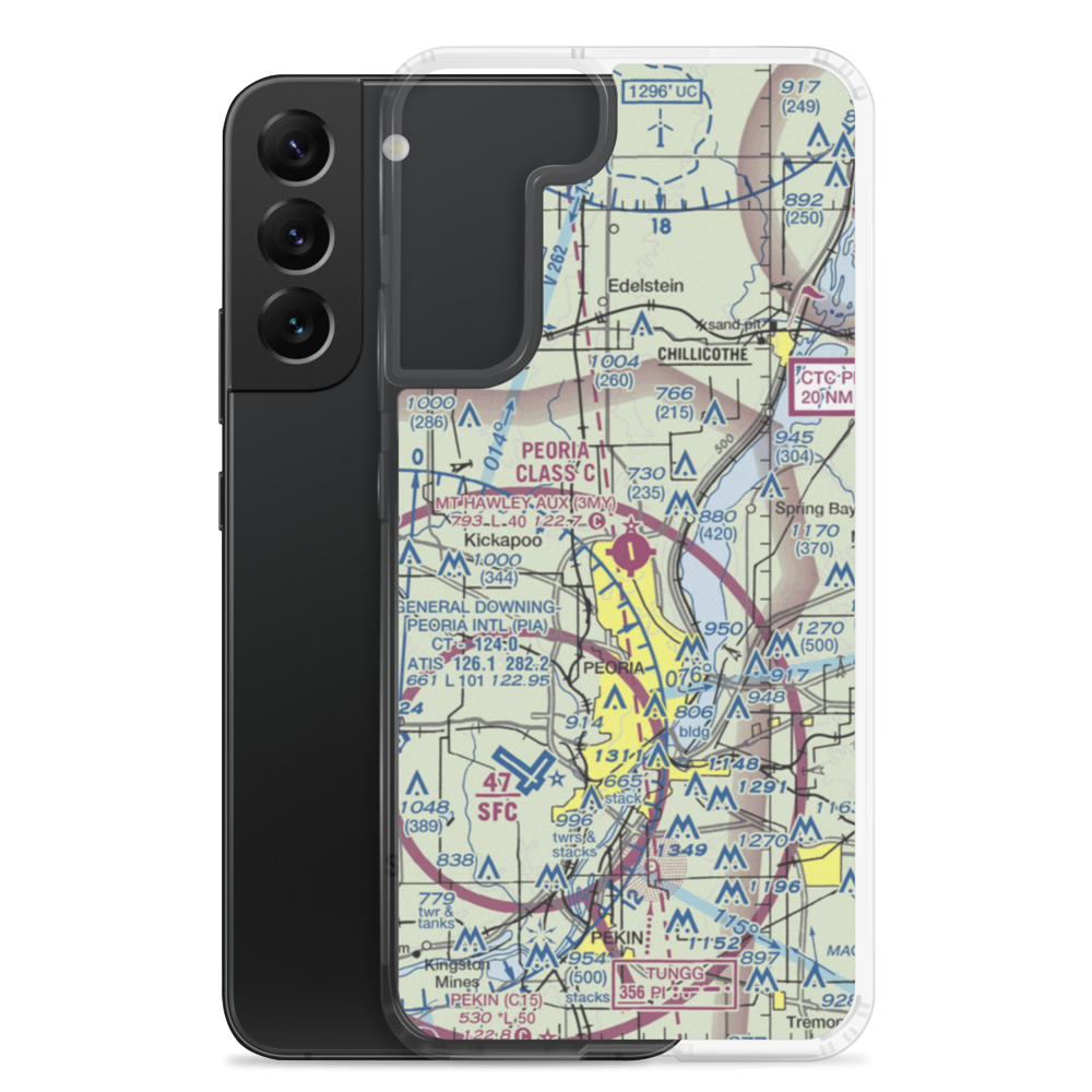 Mount Hawley Auxiliary Airport (3MY) VFR Sectional Samsung Case Samsung Galaxy S22 Plus model shown