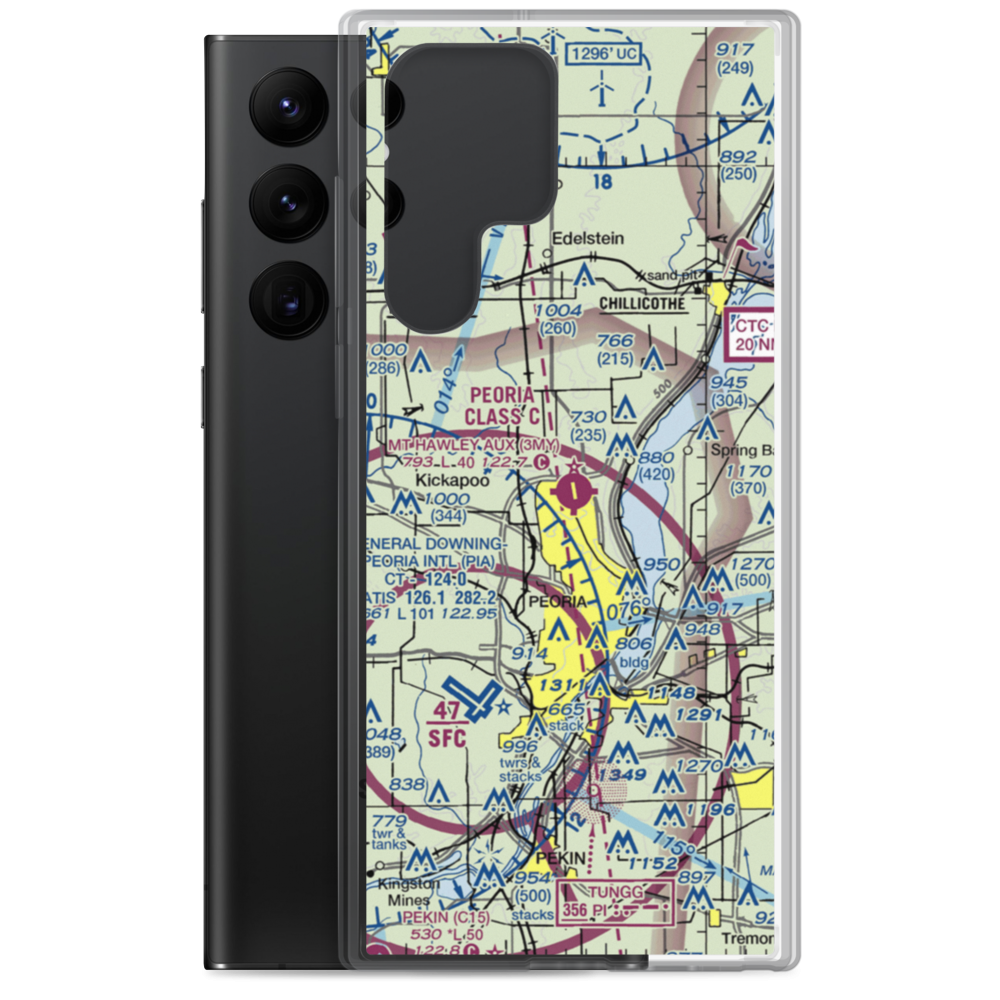 Mount Hawley Auxiliary Airport (3MY) VFR Sectional Samsung Case Samsung Galaxy S22 Ultra model shown
