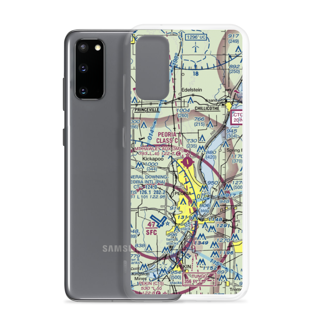 Mount Hawley Auxiliary Airport (3MY) VFR Sectional Samsung Case Samsung Galaxy S20 model shown