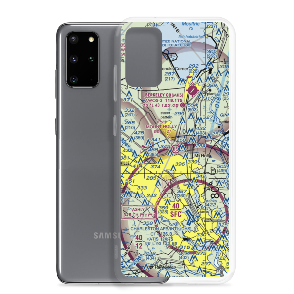 Mount Holly Airport (SC98) VFR Sectional Samsung Case Samsung Galaxy S20 Plus model shown