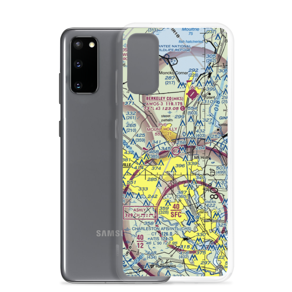 Mount Holly Airport (SC98) VFR Sectional Samsung Case Samsung Galaxy S20 model shown