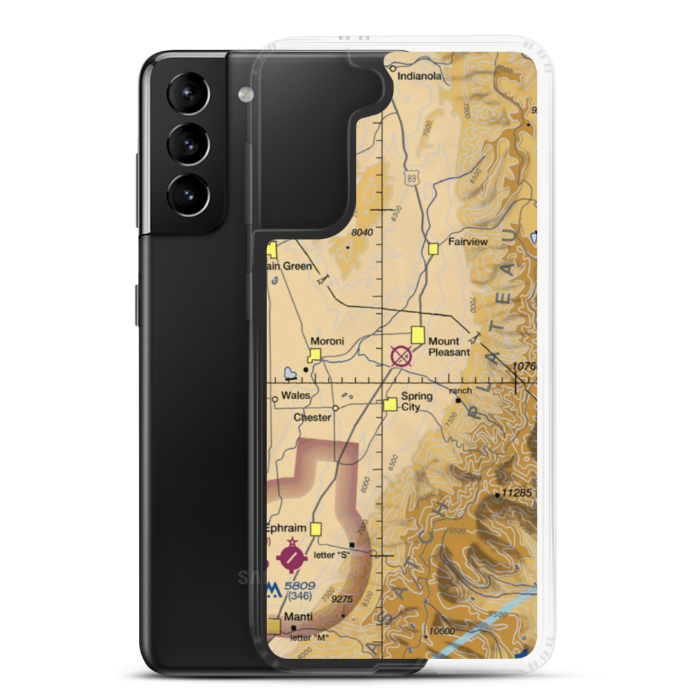 Mount Pleasant Airport (MSD) VFR Sectional Samsung Case Samsung Galaxy S21 Plus model shown