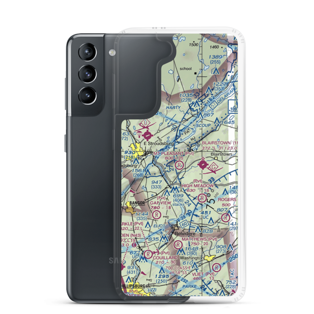 Mount Pleasant Landing Strip (67NJ) VFR Sectional Samsung Case Samsung Galaxy S21 model shown