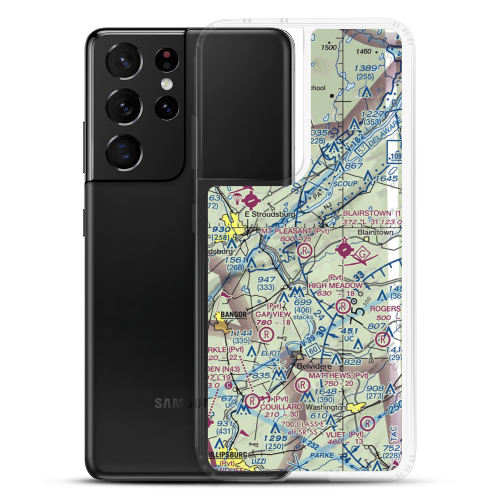 Mount Pleasant Landing Strip (67NJ) VFR Sectional Samsung Case Samsung Galaxy S21 Ultra model shown
