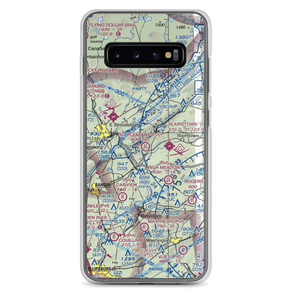 Mount Pleasant Landing Strip (67NJ) VFR Sectional Samsung Case Samsung Galaxy S10+ model shown