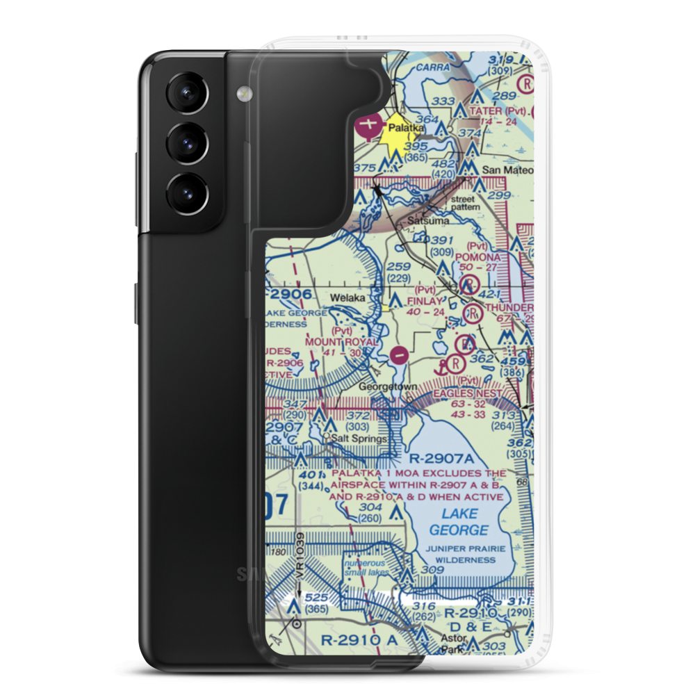 Mount Royal Airport (3FL0) VFR Sectional Samsung Case Samsung Galaxy S21 Plus model shown