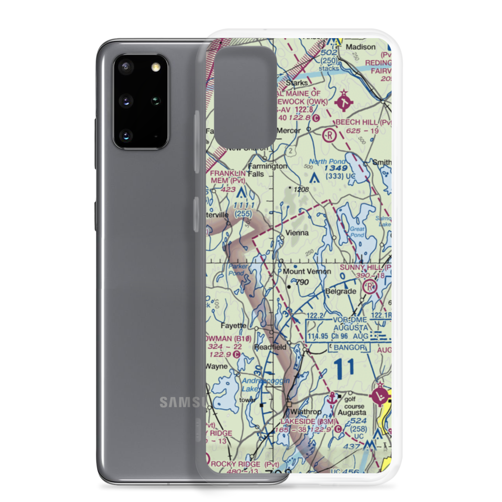 Mount Vernon Airport (ME36) VFR Sectional Samsung Case Samsung Galaxy S20 Plus model shown